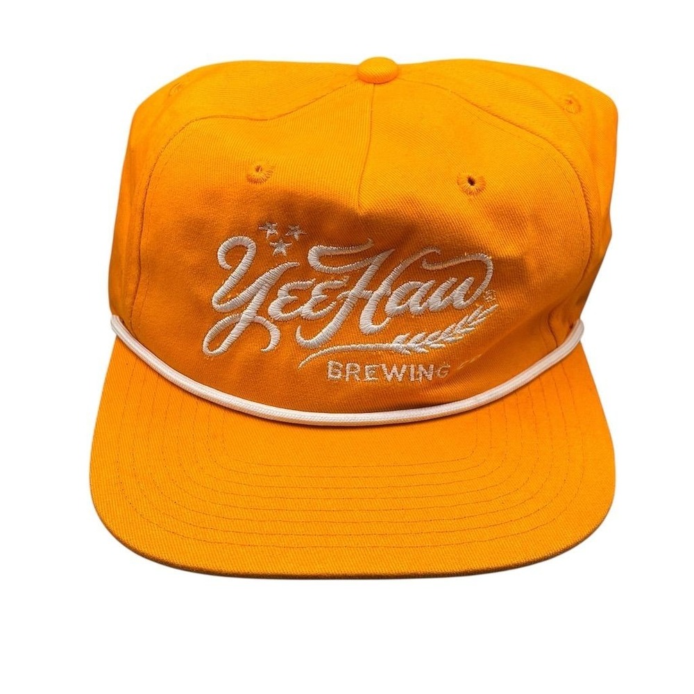 Yee-Haw Brewing Co Orange Snapback Hat Adjustable Unisex Adults